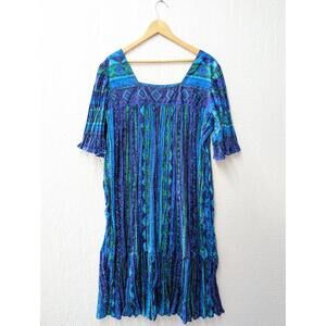 Vintage Naqui House Dress Tunic Hippie Boho Lagenlook Cottagecore Plus Size 1X
